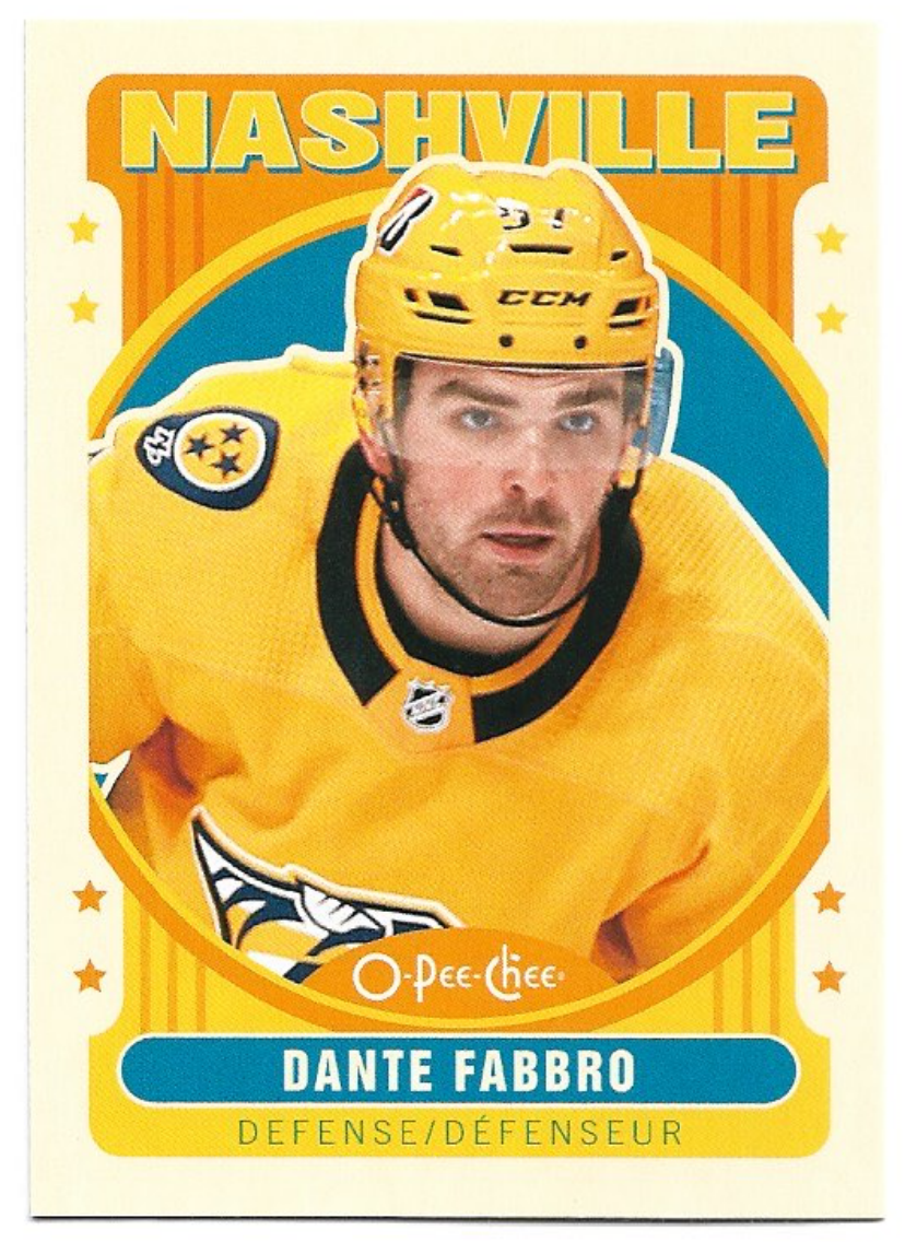 Retro DANTE FABBRO 21-22 UD O-Pee-Chee OPC