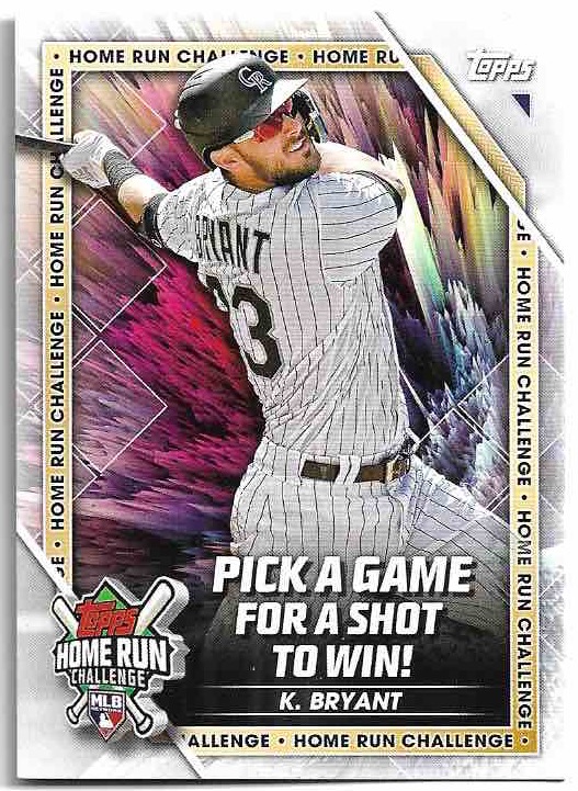 Home Run Challenge KRIS BRYANT 2023 Topps Series 1 Baseball
