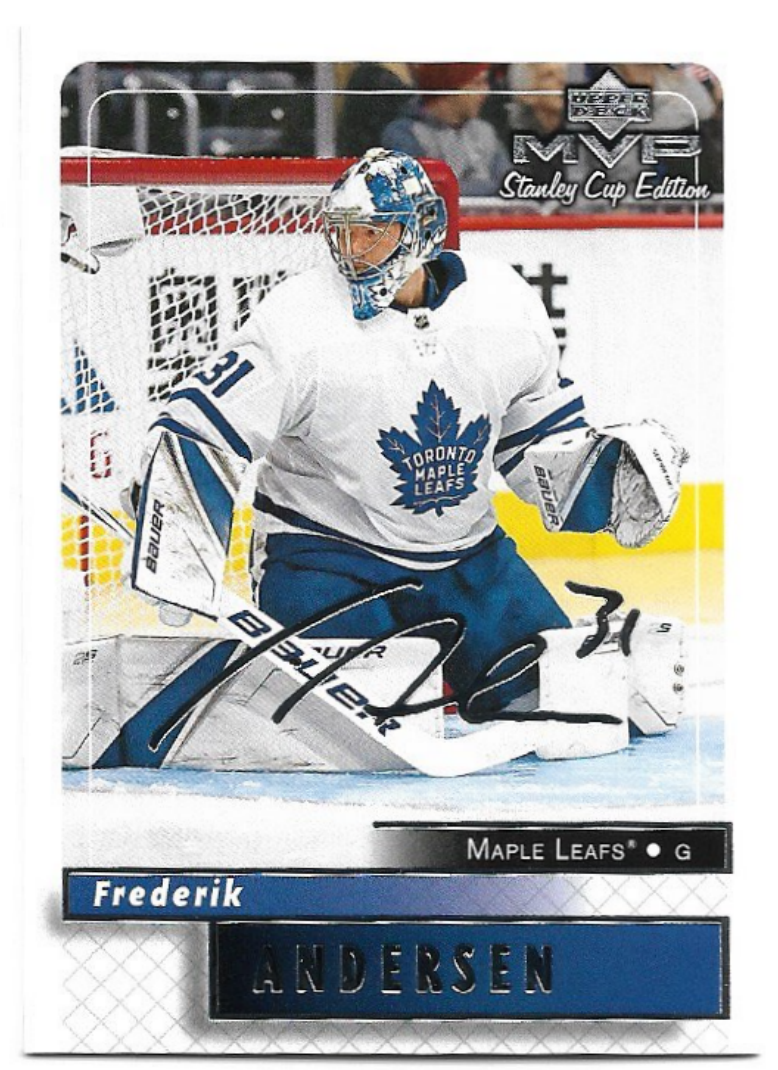 Stanley Cup Edition 20th Anniversary FREDERIK ANDERSEN 19-20 UD MVP