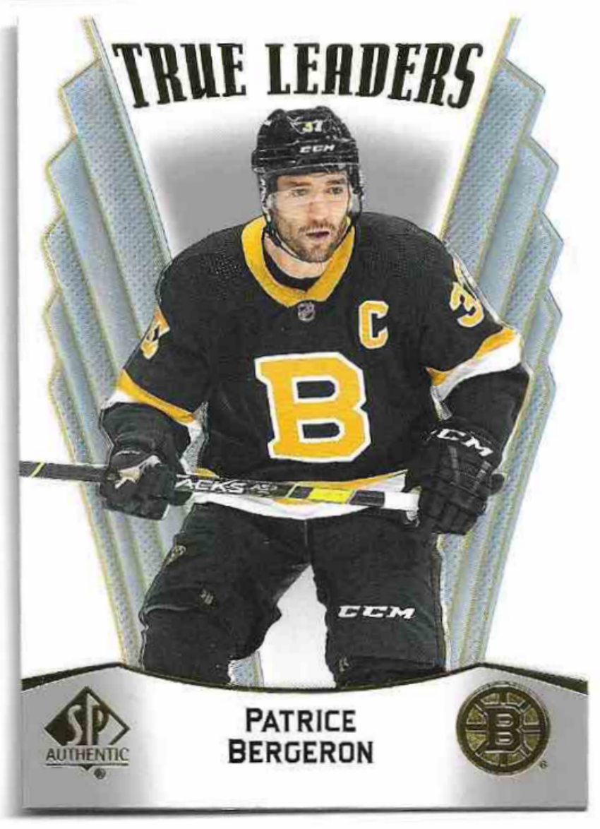 True Leaders PATRICE BERGERON 21-22 UD SP Authentic
