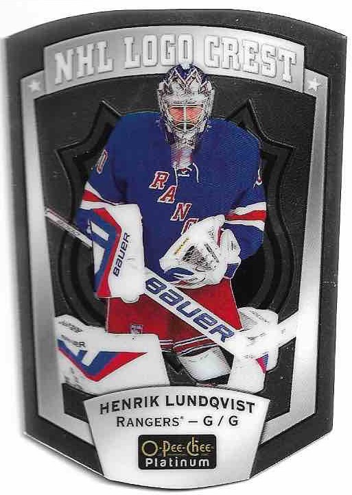 NHL Logo Crest HENRIK LUNDQVIST 16-17 UD O-Pee-Chee Platinum