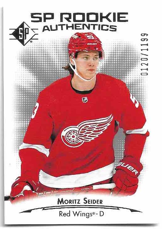 SP Rookie Authetics MORITZ SEIDER 21-22 UD SP Hockey /1199