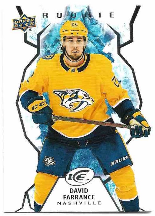 Rookie DAVID FARRANCE 21-22 UD Ice