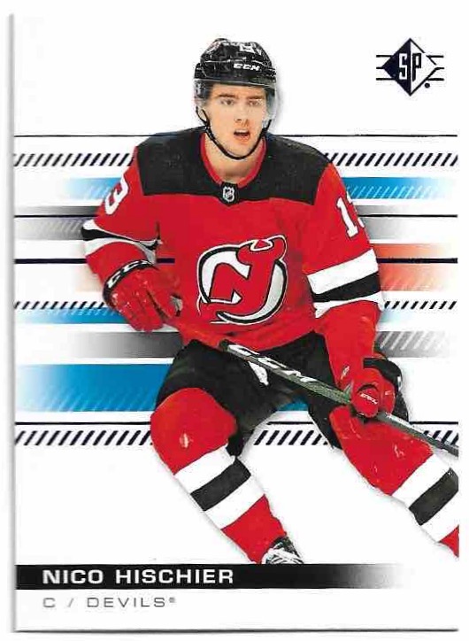 Blue NICO HISCHIER 19-20 UD SP Hockey