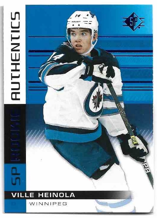 Blue SP Rookie Authentics VILLE HEINOLA 19-20 UD SP Hockey