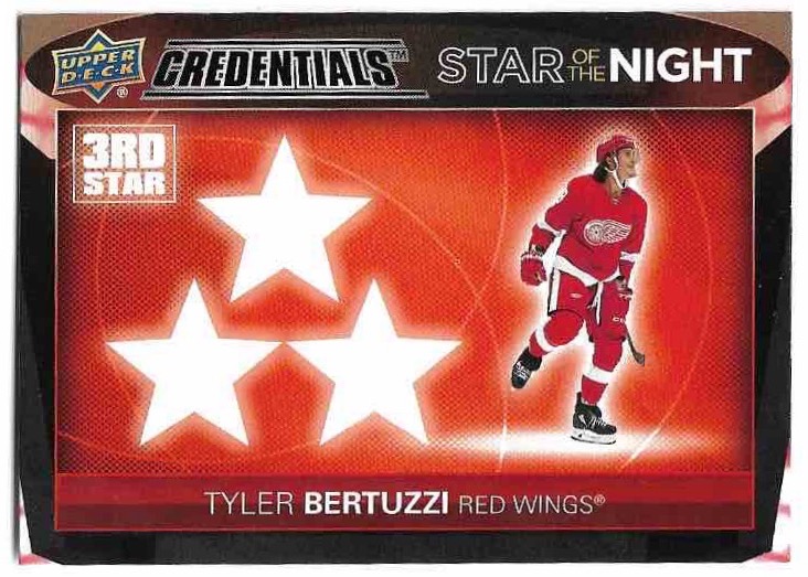 Star of the Night TYLER BERTUZZI 21-22 UD Credentials