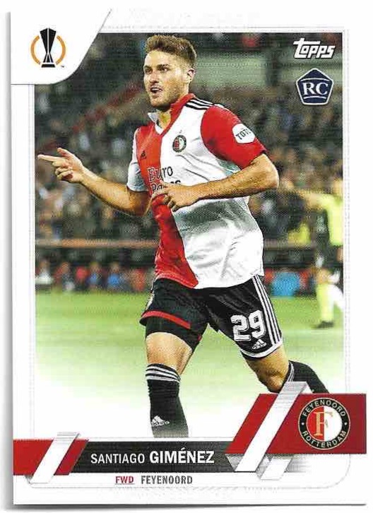 Rookie SANTIAGO GIMENEZ 22-23 Topps UEFA Club Competitions