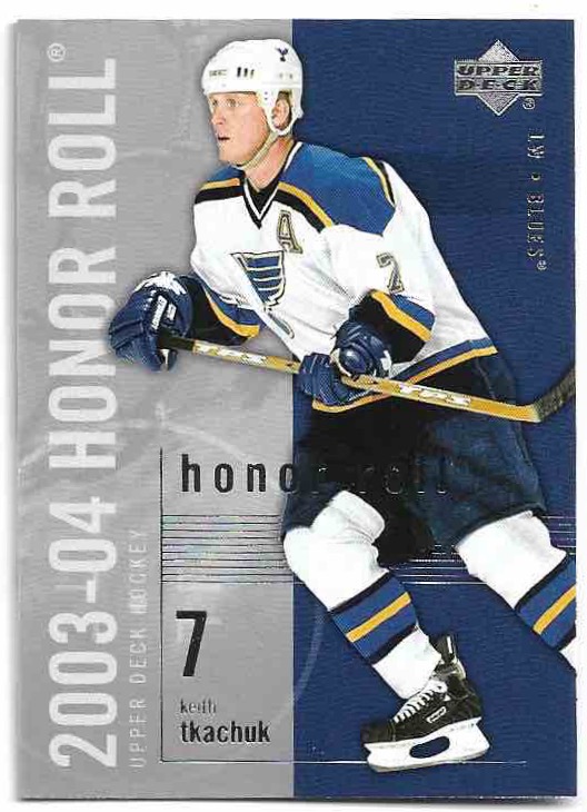 KEITH TKACHUK 03-04 UD Honor Roll