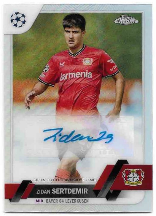 Auto ZIDAN SERTDEMIR 22-23 Topps Chrome UEFA CC