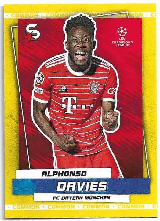 Common Yellow ALPHONSO DAVIES 22-23 Topps UEFA Superstars