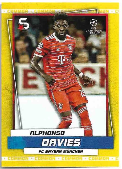 Variations Common Yellow ALPHONSO DAVIES 22-23 Topps UEFA Superstars