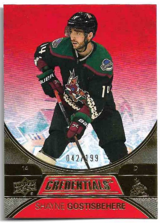Red SHAYNE GOSTISBEHERE 21-22 UD Credentials /199