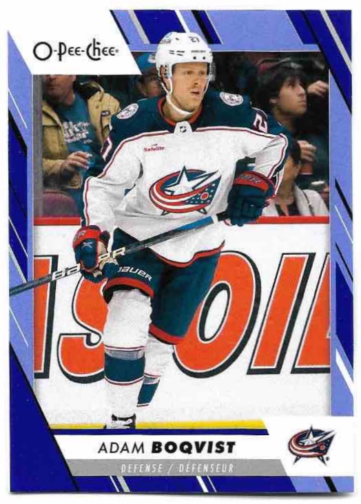 Blue Border ADAM BOQVIST 23-24 UD O-Pee-Chee OPC