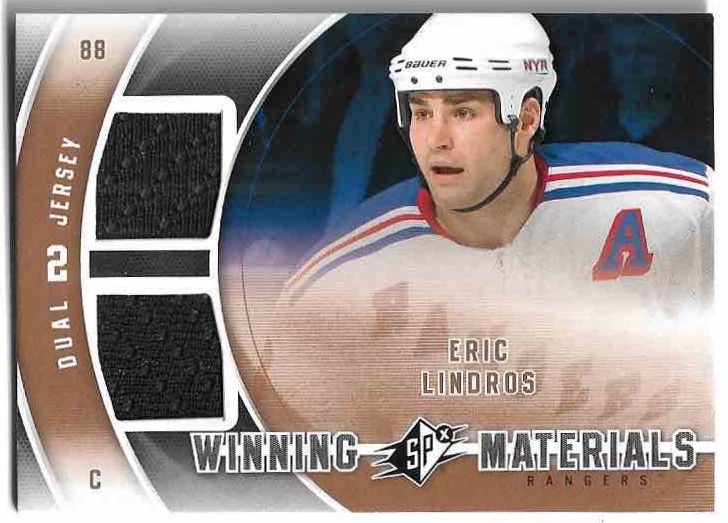 Dual Jersey Winning Materials ERIC LINDROS 11-12 UD SPx Hockey