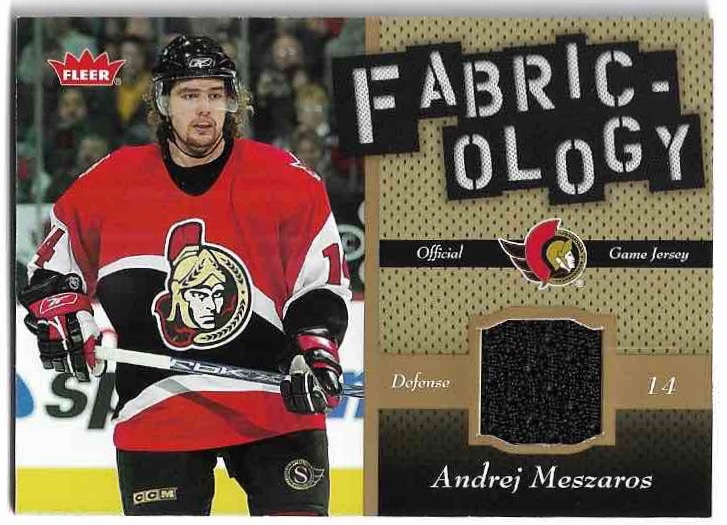 Jersey Fabricology ANDREJ MESZÁROŠ 06-07 Fleer Hockey