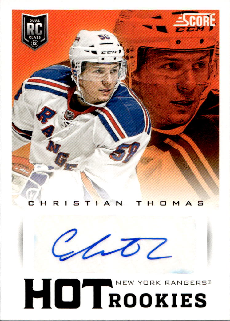 Auto Hot Rookies CHRISTIAN THOMAS 13-14 Panini Score Hockey