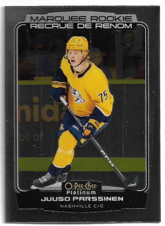 Marquee Rookie JUUSO PARSSINEN 22-23 UD O-Pee-Chee OPC Platinum