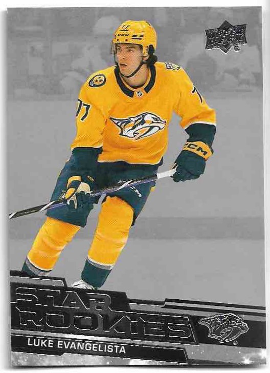 Rookie LUKE EVANGELISTA 23-24 UD Star Rookies Box Set