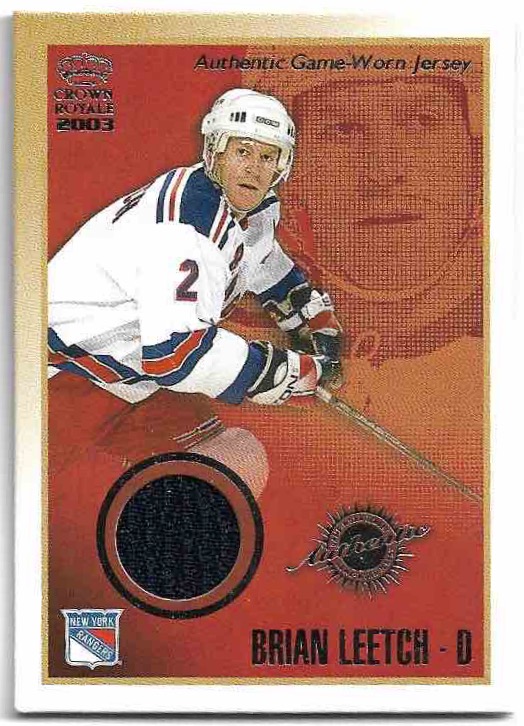 Jersey Game-Worn BRIAN LEETCH 02-03 Pacific Crown Royale /762