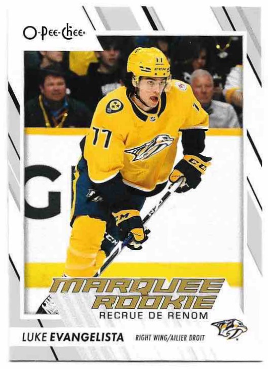 Marquee Rookie LUKE EVANGELISTA 23-24 UD O-Pee-Chee OPC