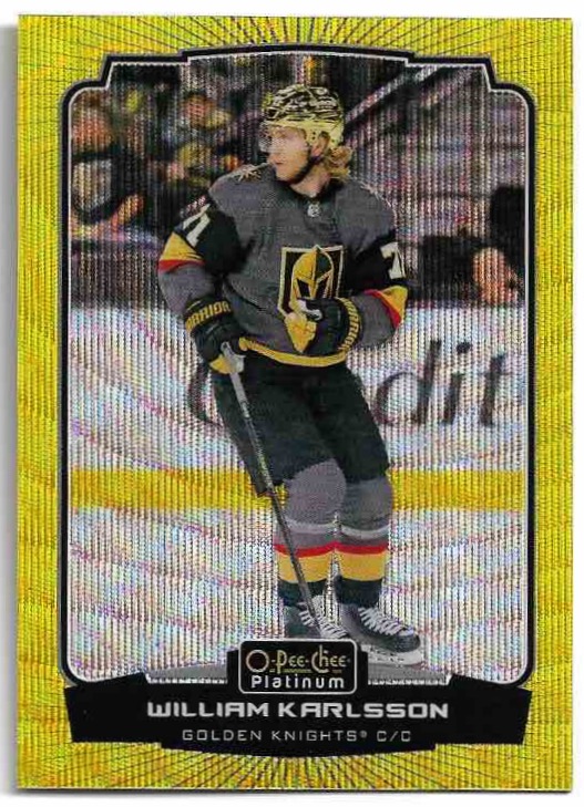 Neon Yellow Surge WILLIAM KARLSSON 22-23 UD O-Pee-Chee OPC Platinum