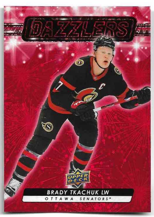 Dazzlers Red BRADY TKACHUK 23-24 UD Series 2