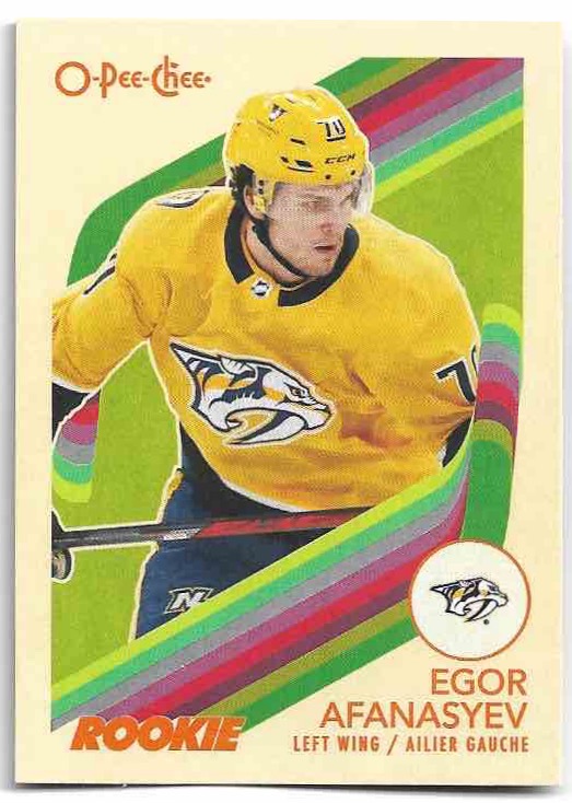 Rookie Retro EGOR AFANASYEV 23-24 UD O-Pee-Chee OPC