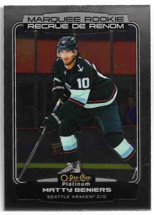 Marquee Rookie MATTY BENIERS 22-23 UD O-Pee-Chee OPC Platinum