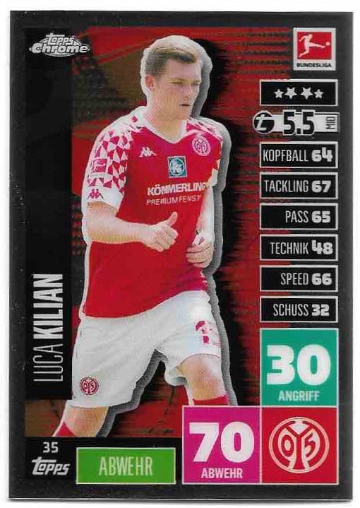LUCA KILIAN 20-21 Topps Chrome Match Attax Bundesliga