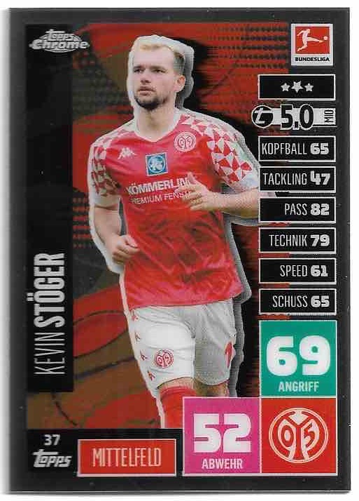 KEVIN STOGER 20-21 Topps Chrome Match Attax Bundesliga