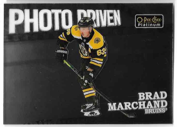 Photo Driven BRAD MARCHAND 22-23 UD O-Pee-Chee OPC Platinum