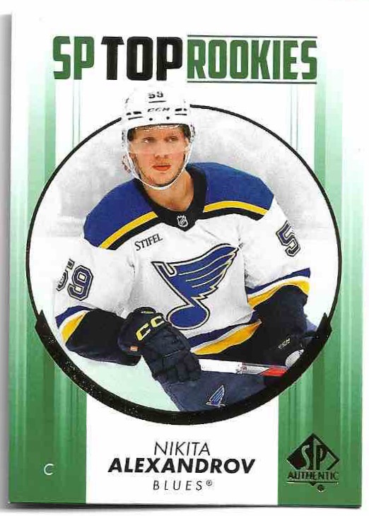Green SP Top Rookies NIKITA ALEXANDROV 22-23 UD SP Authentic