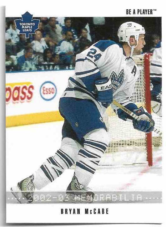 BRYAN MCCABE 02-03 In the Game Be A Player Memorabilia