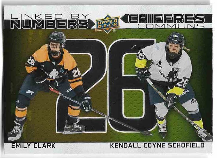 Linked By Numbers EMILY CALRK/KENDALL COYNE SCHOFIELD 23-24 UD Tim Hortons Greatest Duos