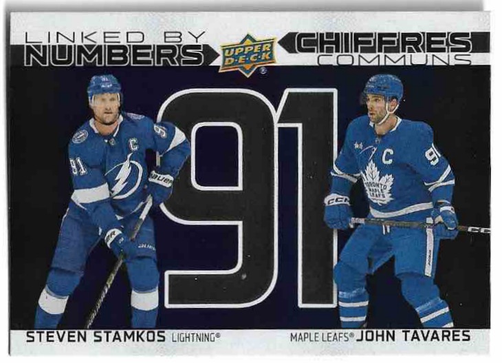 Linked By Numbers STEVEN STAMKOS/JOHN TAVARES 23-24 UD Tim Hortons Greatest Duos