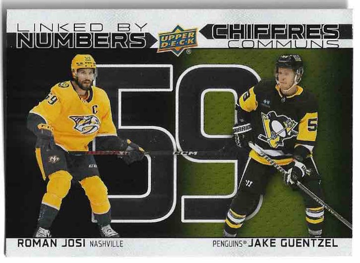 Linked By Numbers ROMAN JOSI/JAKE GUENTZEL 23-24 UD Tim Hortons Greatest Duos