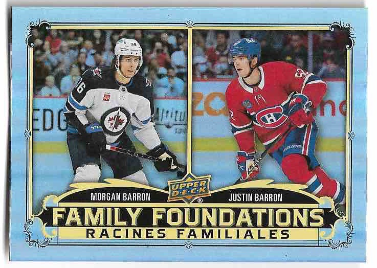 Family Foundations MORGAN BARRON/JUSTIN BARRON 23-24 UD Tim Hortons Greatest Duos