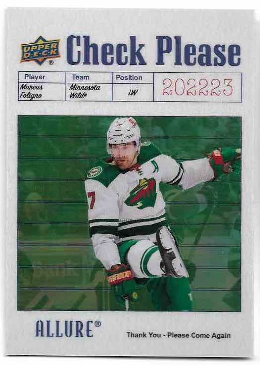 Check Please MARCUS FOLIGNO 22-23 UD Allure