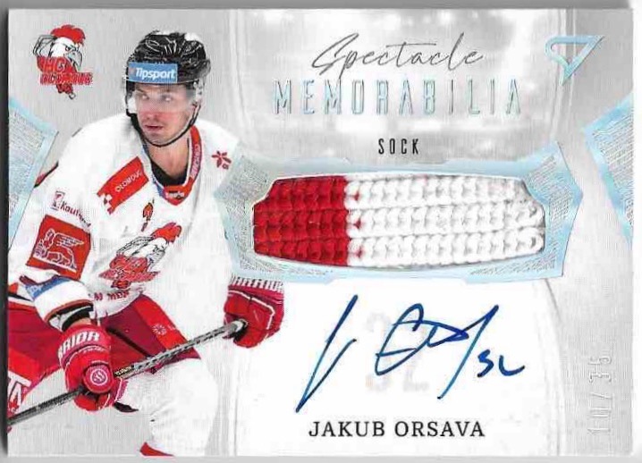 Auto Sock/Štulpna Spectacle Memorabilia JAKUB ORSAVA 22-23 SportZoo ELH Serie 2 /35