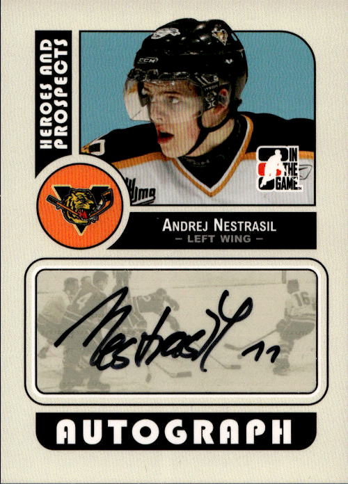 Autographs ANDREJ NESTRAŠIL 2008-09 In the Game Heroes and Prospects 