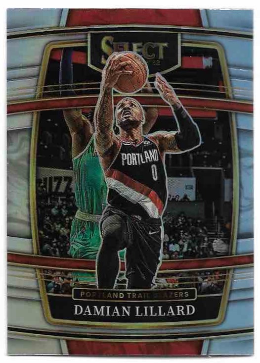 Silver Prizm Concourse DAMIAN LILLARD 21-22 Panini Select Basketball