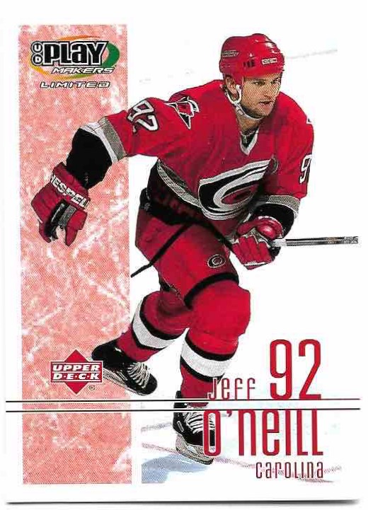 JEFF O'NEIL 01-02 UD Play Makers Limited