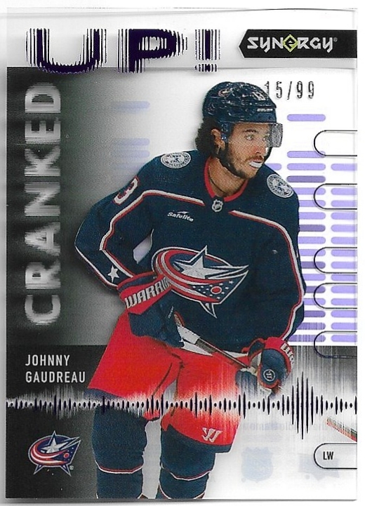 Purple Cranked Up JOHNNY GAUDREAU 22-23 UD Synergy /99