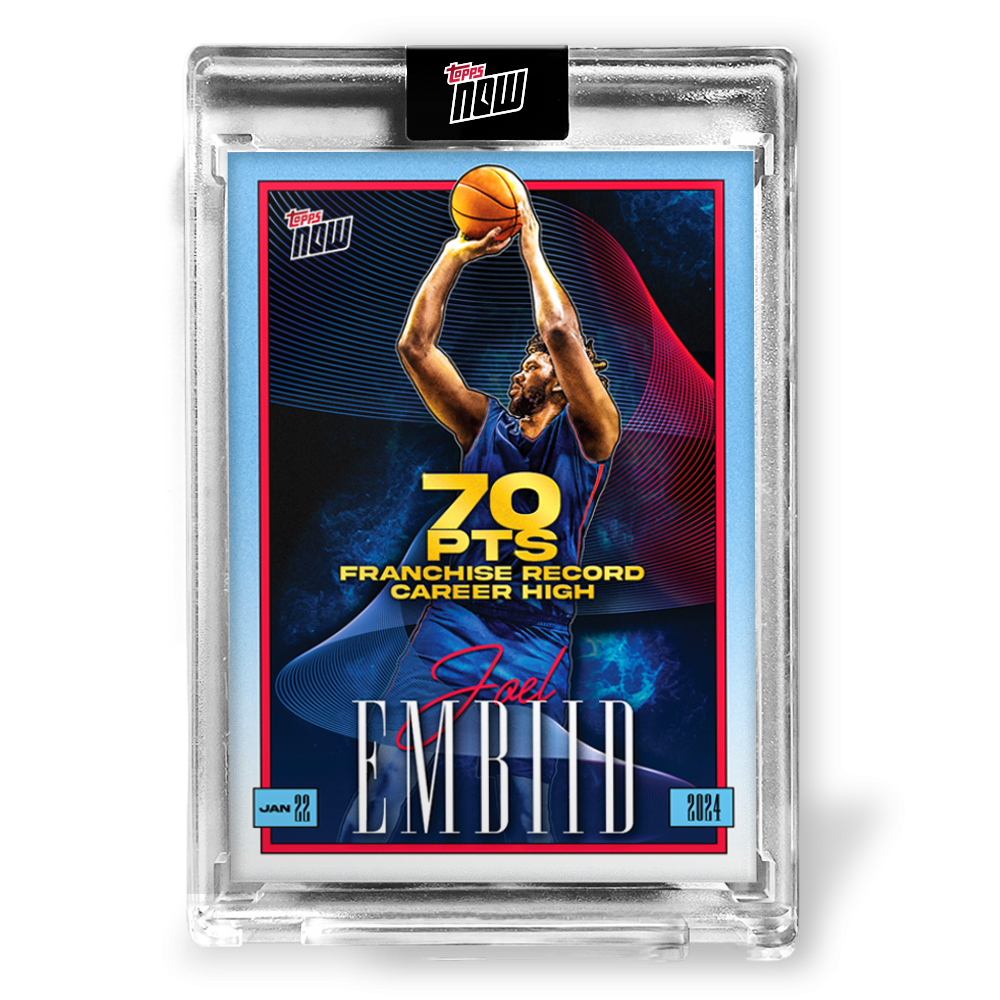 70 PTS Franchise Record/Career High JOEL EMBIID 2023 TOPPS NOW Basketball /8971
