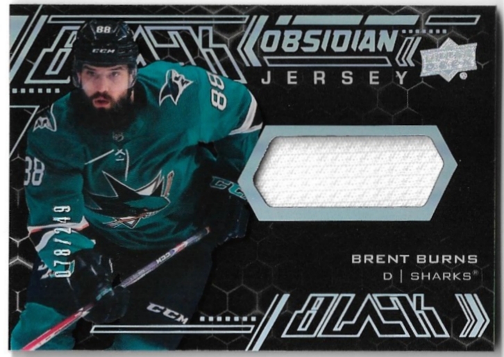 Jersey Black Obsidian BRENT BURNS 20-21 UD Spx /249