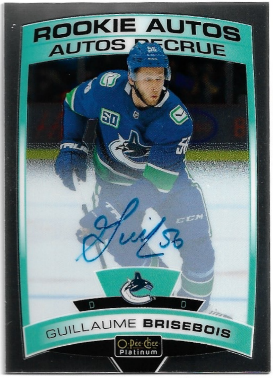 Autographs Rookie Update GUILLAUME BRISEBOIS  20-21 UD O-Pee-Chee OPC Platinum
