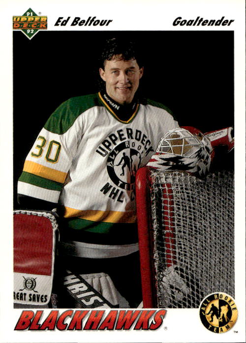 All Rookie Team ED BELFOUR 91-92 Upper Deck