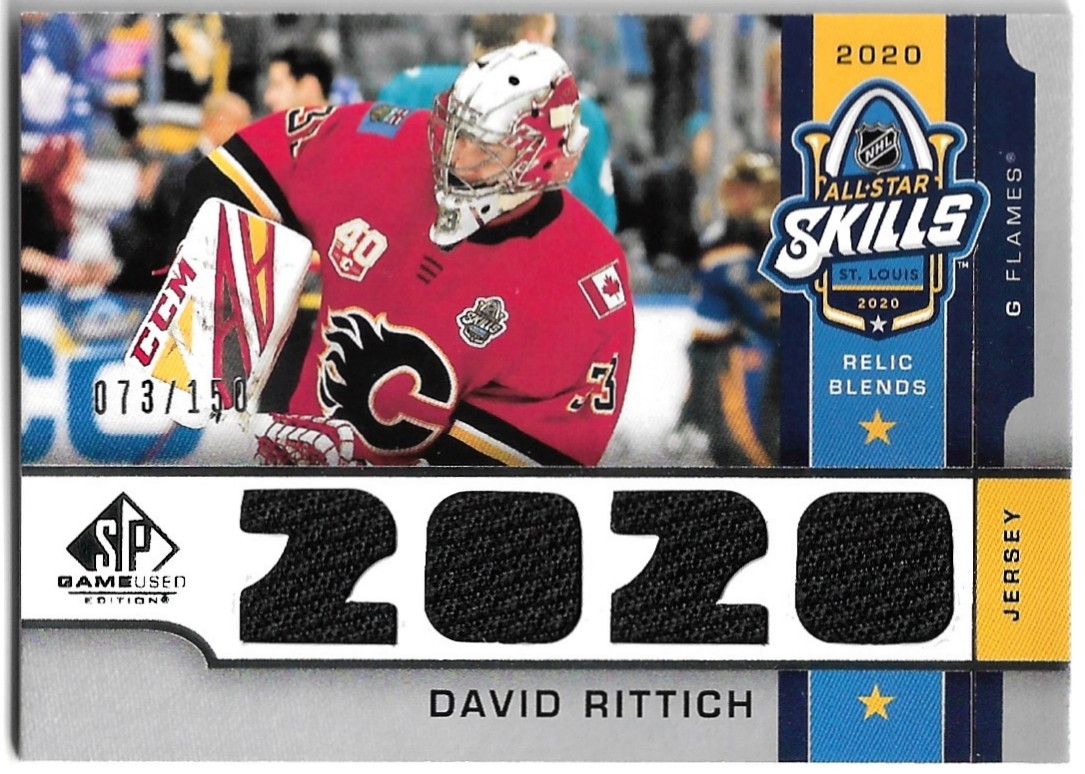 Jersey 2020 NHL All-Star Skills Relic Blends DAVID RITTICH 20-21 UD SP Game Used /150