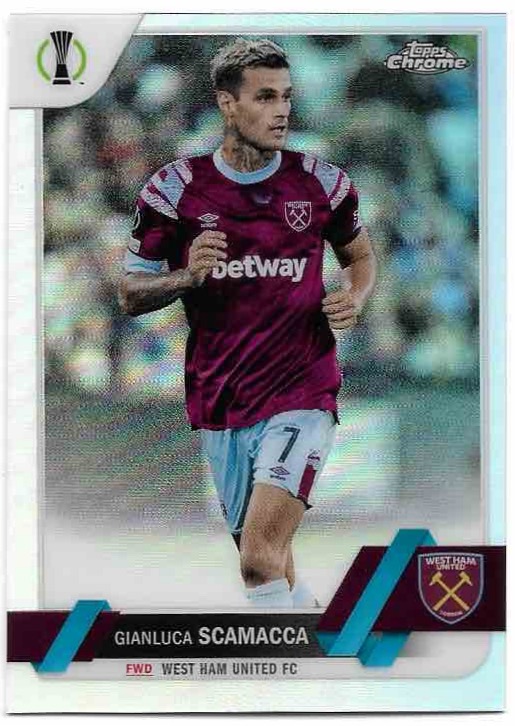 Refractor GIANLUCA SCAMACCA 22-23 Topps Chrome UEFA CC