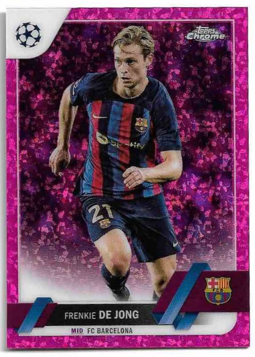 Pink Mini-Diamond FRENKIE DE JONG 22-23 Topps Chrome UEFA CC /175